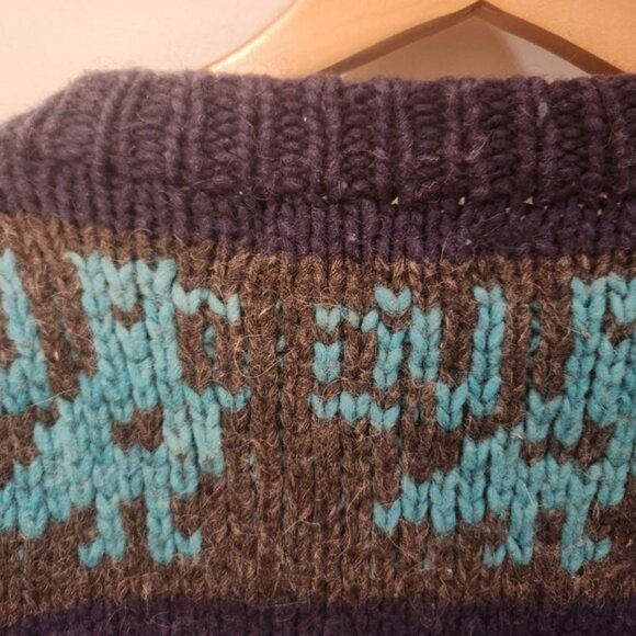 Backcountry 100%‎ Wool Sweater Colorful Pattern Handmade In Ecuador large/xl - Picture 6 of 7